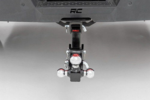 Rough Country 99100 - Adjustable Trailer Hitch - 6 Inch Drop - Multi-Ball Mount - Fits 2 Inch Receiver