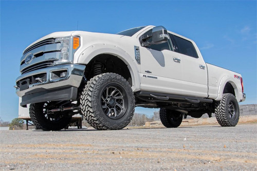 Rough Country F-F21112-YZ - Pocket Fender Flares - YZ Oxford White - Ford F-250/F-350 Super Duty (17-22)