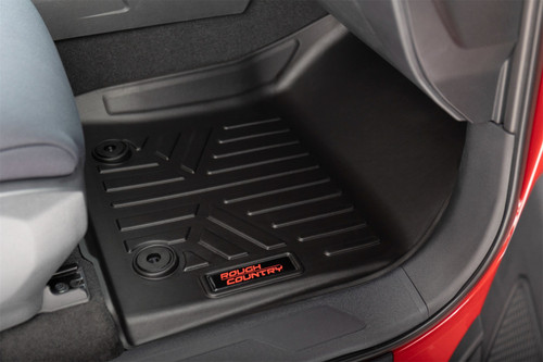 Rough Country M-71780 - Floor Mats - FR & RR - CrewMax - Toyota Tundra 2WD/4WD (2022-2025)