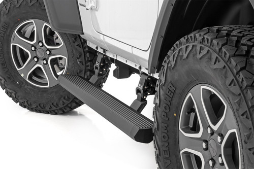 Rough Country PSR61030 - Power Running Boards - Dual Electric Motor - 2 Door - Jeep Wrangler JL (18-24)