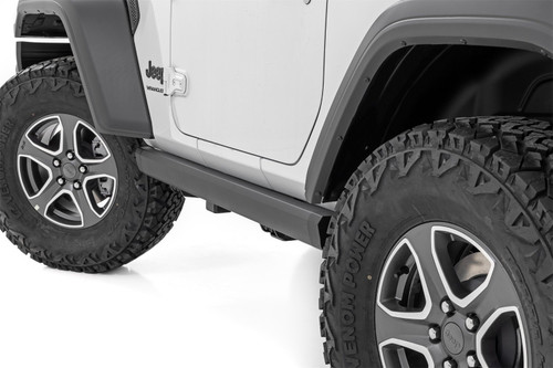 Rough Country PSR61030 - Power Running Boards - Dual Electric Motor - 2 Door - Jeep Wrangler JL (18-24)
