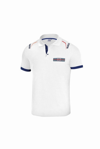 Sparco 01276MRBI5XXL - Polo Martini-Racing XXL White