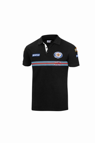 Sparco 01275MRNR5XXL - Polo Replica Martini-Racing XXL Black