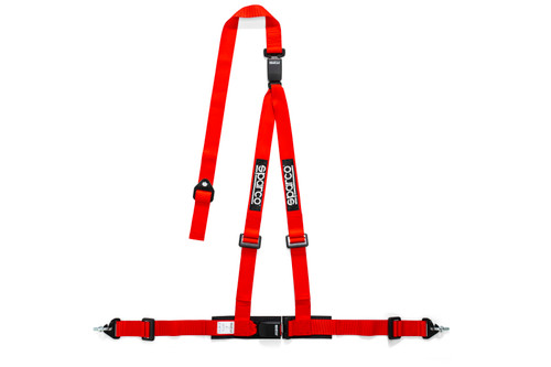 Sparco 04608DF1RS - Belt 2 Inch Red 3Pt Dbl Rel