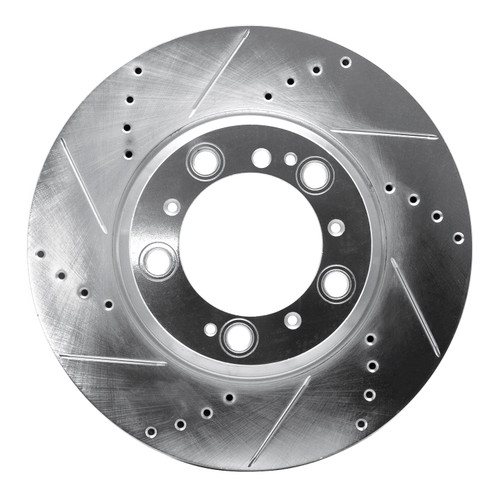 R1 Concepts EDZ-02066D - Brake Rotor Drilled and Slotted Silver