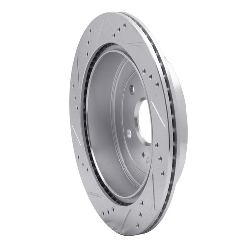 R1 Concepts EDZ-01015R - Brake Rotor Drilled and Slotted Silver