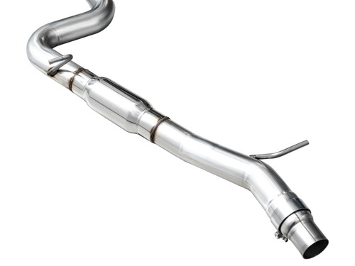 AWE 3020-42658 - MK8 Volkswagen Golf R 3in Track Edition Quad Exhaust - Chrome Silver Tips