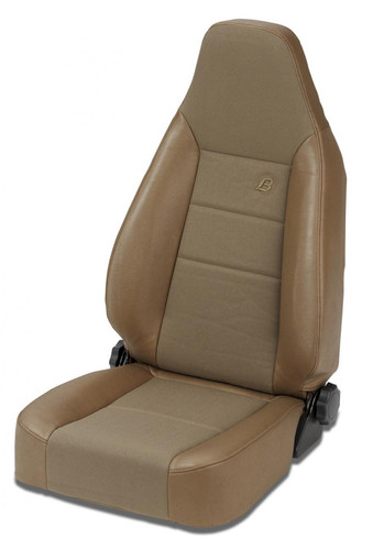 Bestop 39438-37 - Jeep Bucket Seats Trailmax II Sport Front High Back Bucket Seat For Jeep 1976-1986 CJ7 Center Fabric Insert Spice