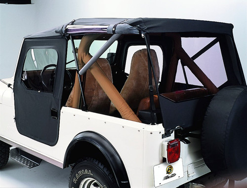 Bestop 51408-01 - Tigertop Jeep Soft Top For Jeep 1976-1986 CJ7 Black Crush