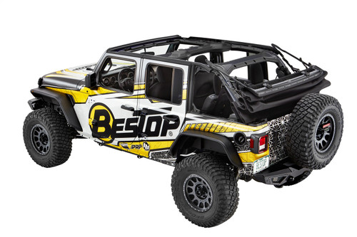 Bestop 54725-17 - Supertop Ultra Squareback Soft Top For Jeep 2018-Current Wrangler JL 4 Door Black