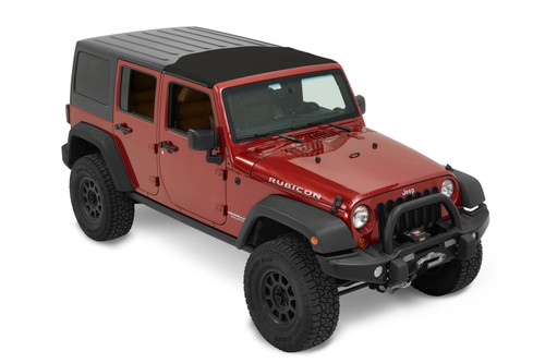 Bestop 52453-17 - Jeep Wrangler Soft Top Sunrider for Hardtop For Jeep 2007-2018 Wrangler JK Black Premium Twill