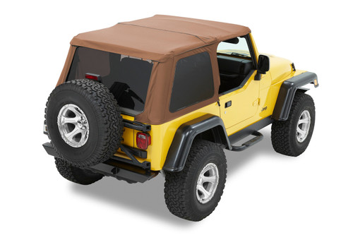 Bestop 56820-37 - Trektop Slantback Soft Top For Jeep 1997-2006 Wrangler TJ Spice