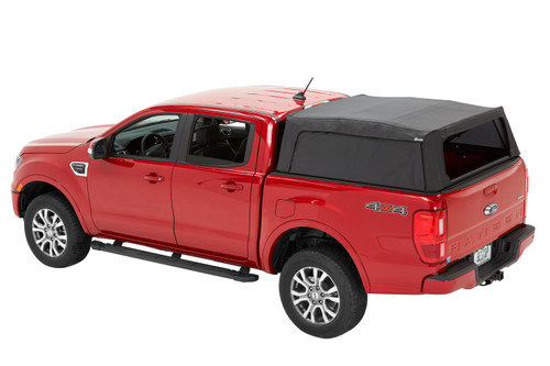 Bestop 77332-35 - Supertop Truck Bed Cap 2 For Ford 2019-2024 Ranger 5.0 Foot Black Diamond PVC Coated Sailcloth No Drill