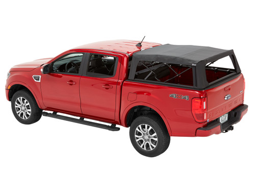 Bestop 77332-35 - Supertop Truck Bed Cap 2 For Ford 2019-2024 Ranger 5.0 Foot Black Diamond PVC Coated Sailcloth No Drill