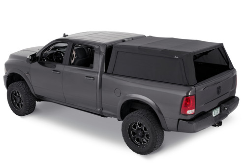 Bestop 77327-35 - Supertop Truck Bed Cap 2 For Supertop for Truck 2 - '19-2024 Ram 1500 5.7 Foot Black Diamond PVC Coated Sailcloth No Drill