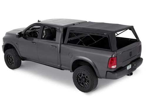 Bestop 77327-35 - Supertop Truck Bed Cap 2 For Supertop for Truck 2 - '19-2024 Ram 1500 5.7 Foot Black Diamond PVC Coated Sailcloth No Drill