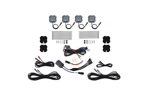 Diode Dynamics DD7741C - RGBW Rock Light Installer Magnet Mount Kit w/Controller (4-pack)