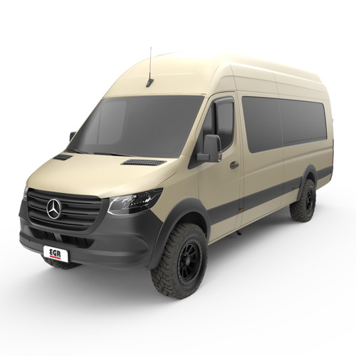 EGR 68705 - 20-24 Mercedes Sprinter Van Front Tape-on Window Visors - Matte Black
