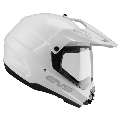 EVS DSHE18VS-W-M - Dual Sport Helmet Venture Solid White - Medium