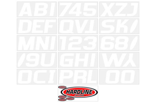 Hardline WHI700EC - Boat Lettering Registration Kit 3 in. - 700 Solid White