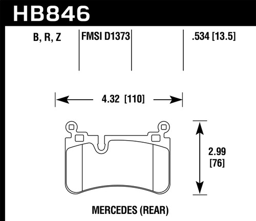 Hawk HB846R.534 - Street Race Disc Brake Pad