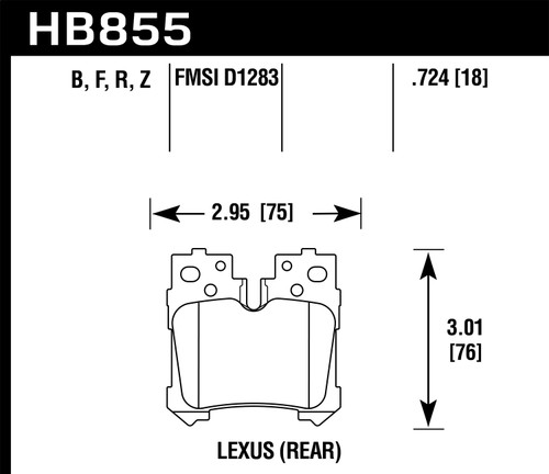 Hawk HB855R.724 - Street Race Disc Brake Pad