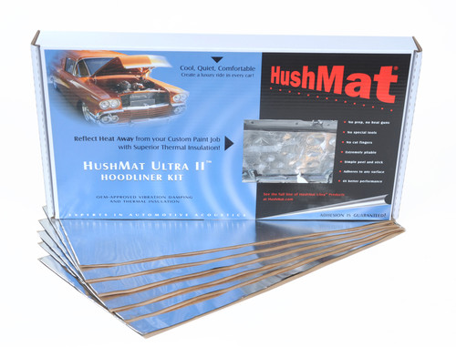 Hushmat 50100 - Universal Auto & Truck Heavy Duty Hoodliner Insulation - 6 Sheets 12inx23in ea