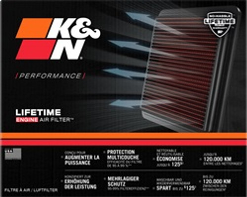 K&N 33-3187 - 22-24 Dacia Jogger / 21-24 Dacia Logan III 1.0L L3 Drop-In Air Filter