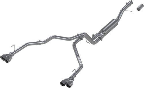 MBRP S5057AL - 21-Present Chevrolet/GMC Tahoe/Yukon 3 Inch Cat Back Dual Split Rear Exhaust System, Armor Lite Aluminized Steel with Quad Tips