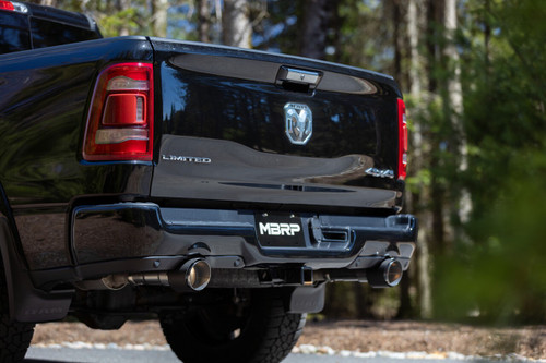 MBRP T5199CF - 2019-2024 Ram 1500 5.7L Hemi Carbon Fiber Exhaust Tips, 5 Inch OD Dual Wall Angle Cut, Sold In Pairs