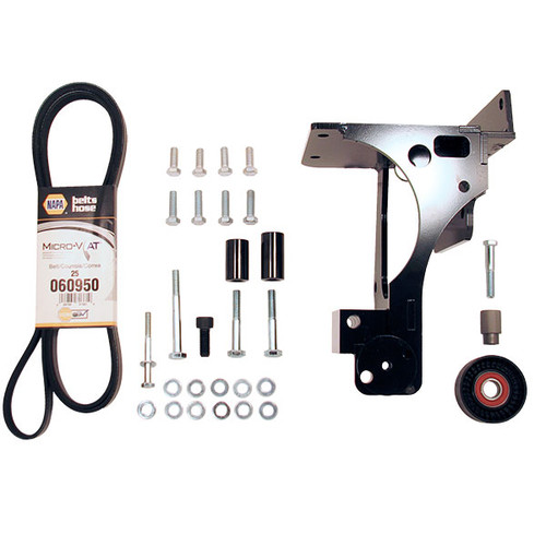 OffRoadOnly AK-YBKTJ - Jeep TJ York Air Compressor Bracket Kit For 00-06 Wrangler TJ 4.0 Liter With AC