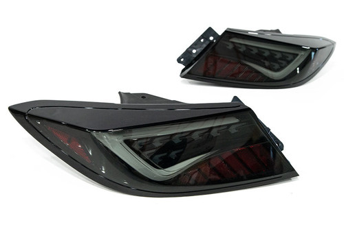 OLM OLME.49003.3 - Scythe Style LED Taillights Smoke Lens Black Base White Bar 2022+ BRZ GR86