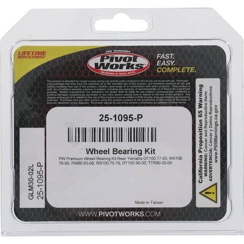 Pivot Works 25-1095-P - Yamaha Wheel Bearing Kit Premium Bearings
