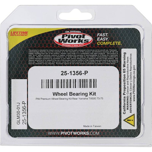 Pivot Works 25-1356-P - Yamaha Wheel Bearing Kit Premium Bearings