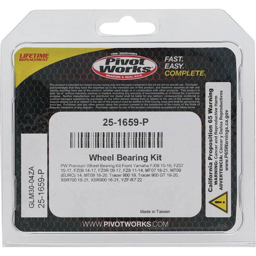 Pivot Works 25-1659-P - Yamaha Wheel Bearing Kit Premium Bearings