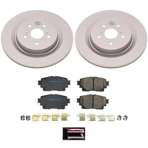 PowerStop CRK8773 - Power Stop 20-22 Toyota Highlander Rear Z17 Coated Brake Kit