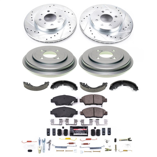 PowerStop K15246DK - Power Stop 15-20 Honda Fit Front and Rear Z23 Evolution Brake Kit