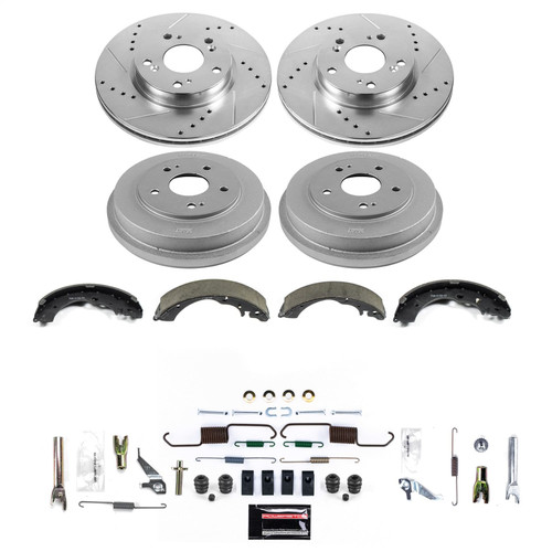 PowerStop K15541DK-26 - Power Stop 13-14 Honda Fit Front and Rear Z26 Street Brake Kit
