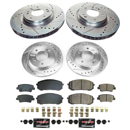 PowerStop K9170 - Power Stop 21-23 Hyundai Elantra Front and Rear Z23 Evolution Brake Kit