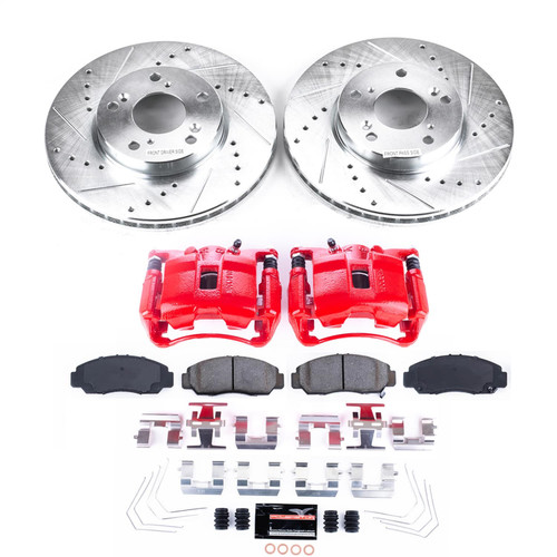 PowerStop KC9109 - Power Stop 06-11 Honda Civic Front Z23 Evolution Kit w/Calipers