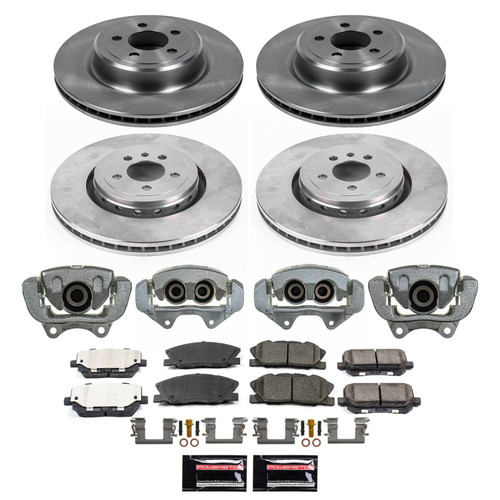 PowerStop KCOE7051 - OE Stock Replacement Low-Dust Ceramic Brake Pad; Rotor and Caliper Kit