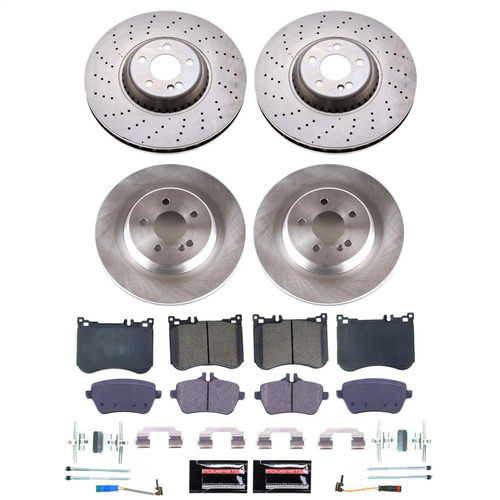PowerStop KOE9160 - OE Stock Replacement Low-Dust Ceramic Brake Pad and Rotor Kit