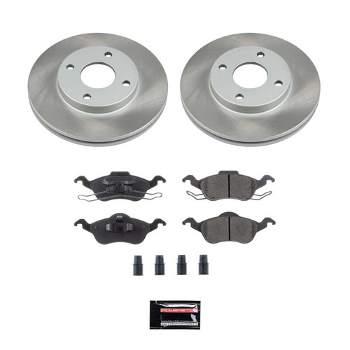 PowerStop SC1358 - Power Stop 00-04 Ford Focus Front Semi-Coated Rotor Kit