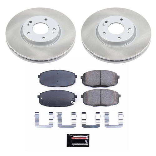 PowerStop SC5837 - Power Stop 10-13 Kia Forte Koup Front Semi-Coated Rotor Kit