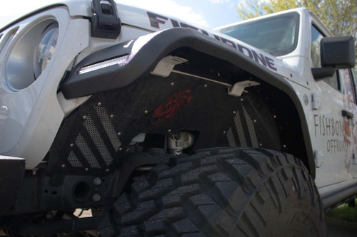 Fishbone Offroad FB23454F - 18-Current Jeep Wrangler JL, JLU and 20-Current Jeep Gladiator JT Front Steel Elite Fenders  Offroad