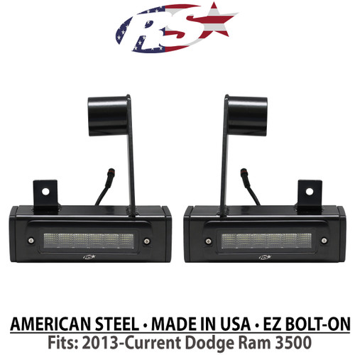 Race Sport DHDHB3500S - 2013-Current Dodge Ram 3500 Hitch Bar Reverse 7in LED Flood Lighting Heavy Duty Bolt-On Street Series Kit and Dual End Light Cap Race Sport DHDHB3500S - 2013-Current Dodge Ram 3500 Hitch Bar Reverse 7in LED Flood Lighting Heavy Duty Bolt-On Street Series Kit and Dual End Light Cap