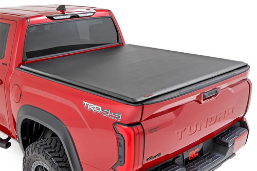 Rough Country 42619550 - Soft Roll Up Bed Cover - 5'7 inch Bed - Toyota Tundra 2WD/4WD (2022-2025)
