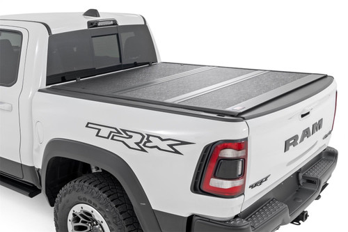 Rough Country 47320550B - Hard Low Profile Bed Cover - 5'7 inch Bed - No Rambox - Ram 1500 (19-25)/1500 TRX (21-24)