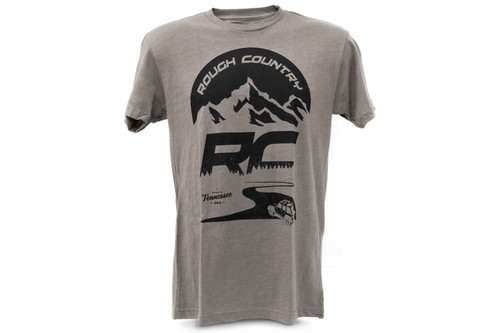 Rough Country 840953XL - T-Shirt - RC Mountains - Warm Gray - 3XL