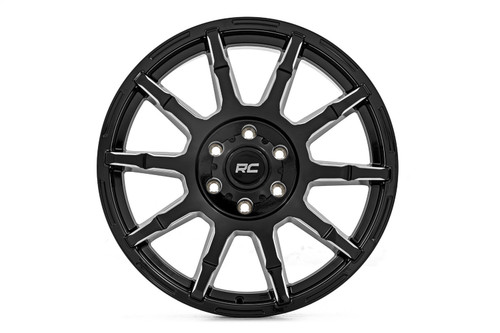 Rough Country 83200912 - 83 Series Wheel - One-Piece - Gloss Black - 20x9 - 6x5.5 - -12mm